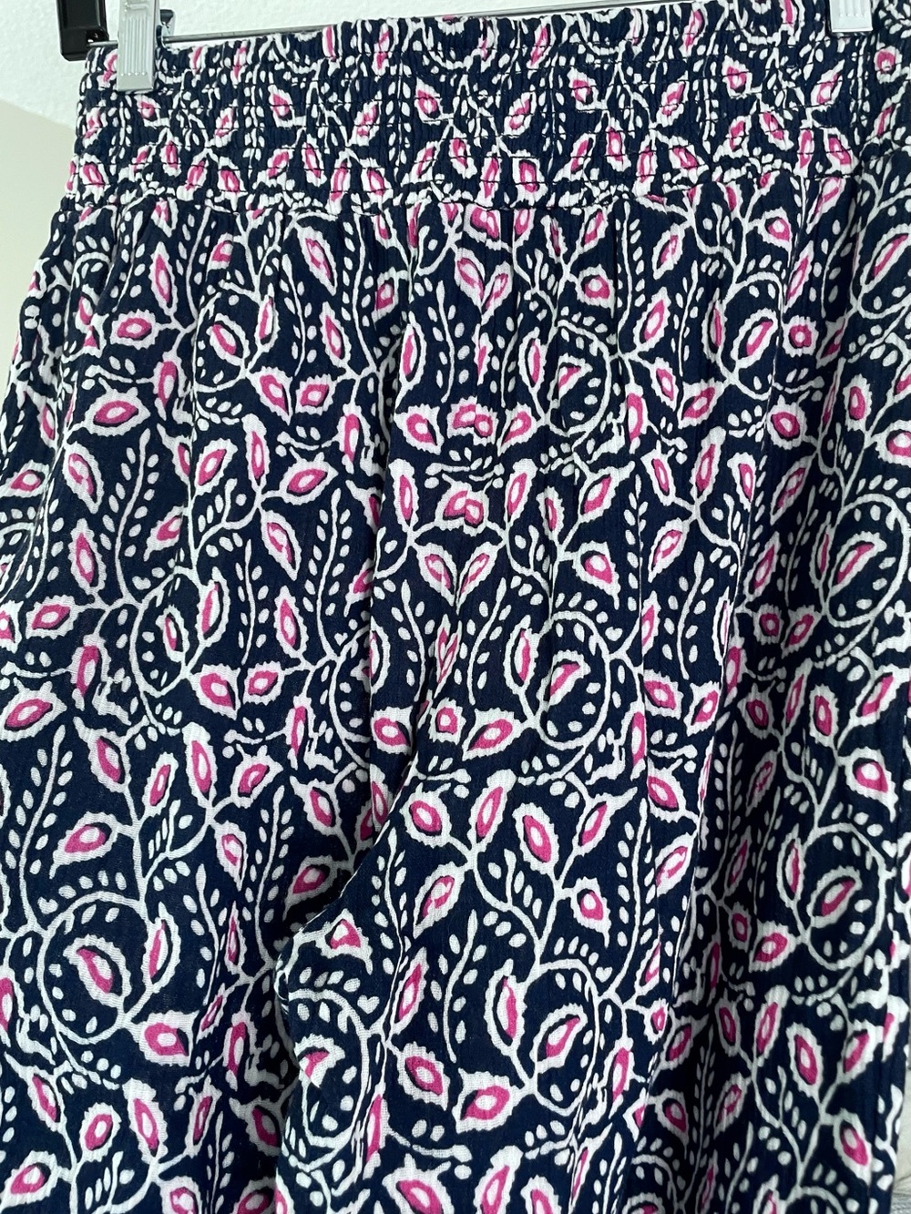 Sundance Zola Wide Leg Pants Women’s S Blue Paisley Cotton Gauze Boho - Picture 3 of 16